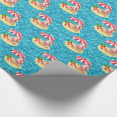 Weihnachtsstrandsklee Geschenkpapier (Ecke)