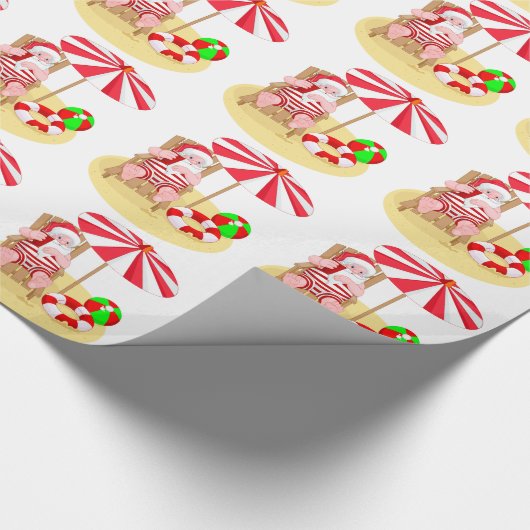 Weihnachtsstrandsklee Geschenkpapier (Ecke)