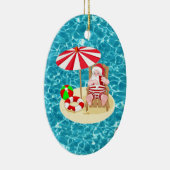 Weihnachtsstrandsklee Keramik Ornament (Rechts)