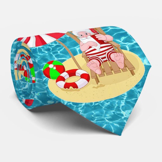 Weihnachtsstrandsklee Krawatte (Gerollt)