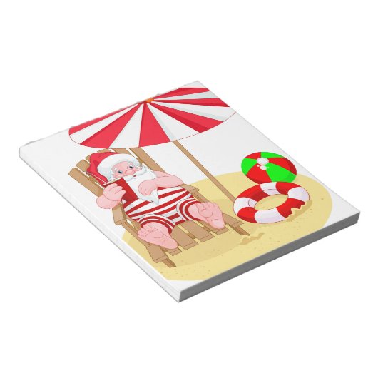 Weihnachtsstrandsklee Notizblock (angewinkelt)