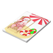 Weihnachtsstrandsklee Notizblock (Rotiert)