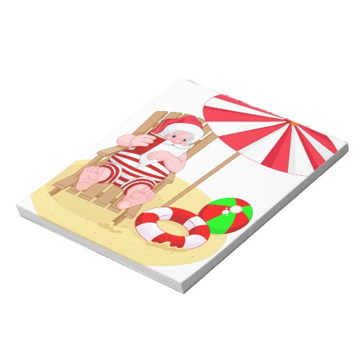 Weihnachtsstrandsklee Notizblock (Rotiert)