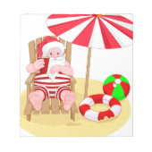 Weihnachtsstrandsklee Notizblock (Vorderseite)