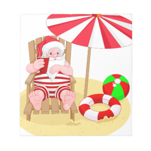 Weihnachtsstrandsklee Notizblock