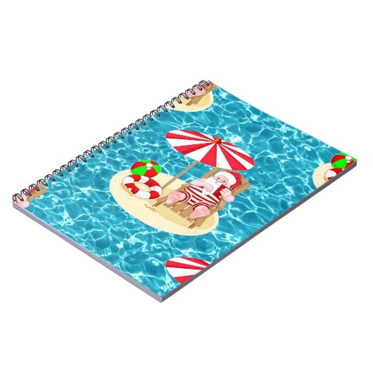 Weihnachtsstrandsklee Notizblock (Linke Seite)