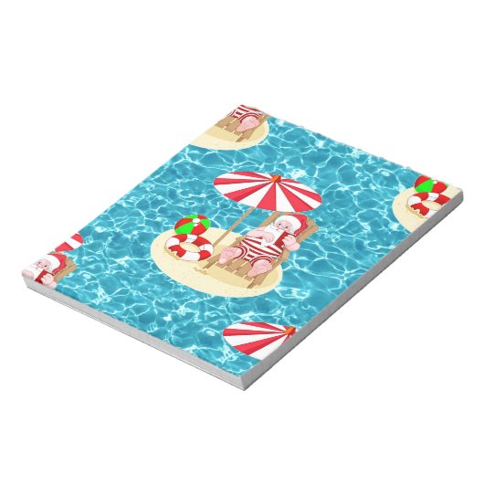 Weihnachtsstrandsklee Notizblock (Rotiert)