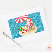 Weihnachtsstrandsklee Rechteckiger Aufkleber (Umschlag)