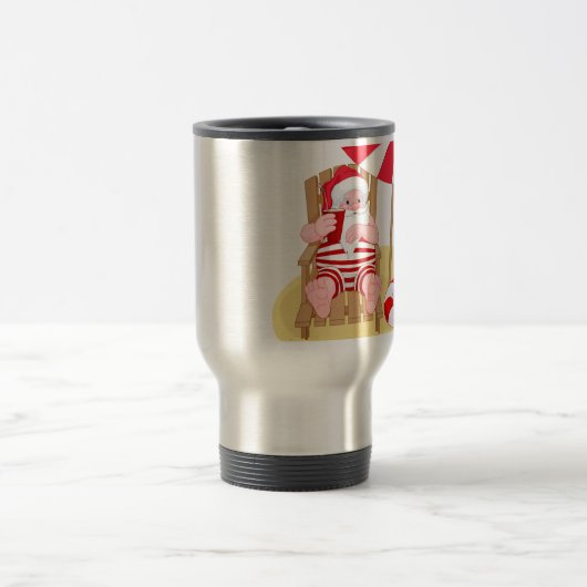 Weihnachtsstrandsklee Reisebecher (Mittel)