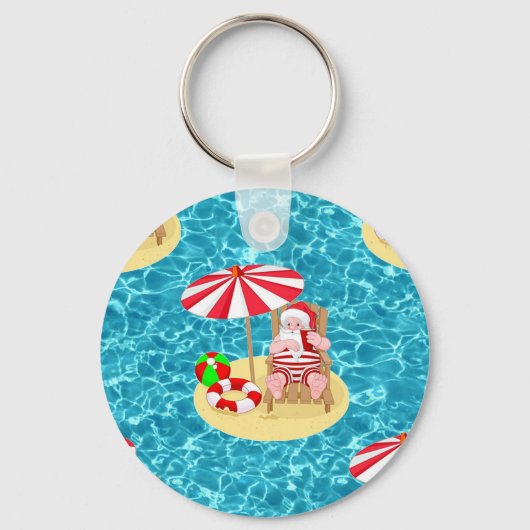 Weihnachtsstrandsklee Schlüsselanhänger (Vorderseite)