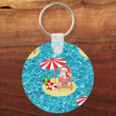 Weihnachtsstrandsklee Schlüsselanhänger (Vorderseite)