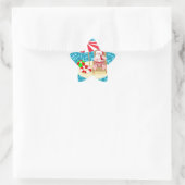 Weihnachtsstrandsklee Stern-Aufkleber (Tasche)