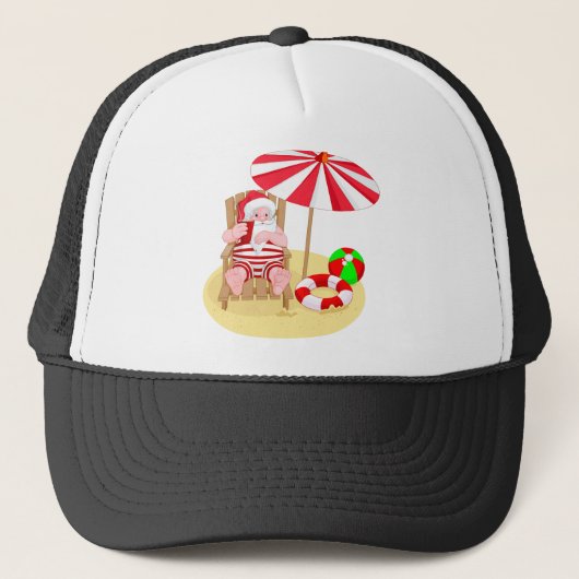 Weihnachtsstrandsklee Truckerkappe (Vorderseite)