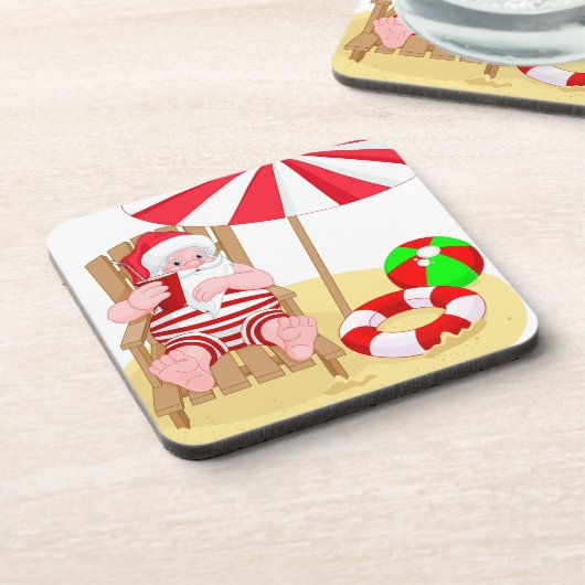 Weihnachtsstrandsklee Untersetzer (Linke Seite)