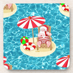 Weihnachtsstrandsklee Untersetzer