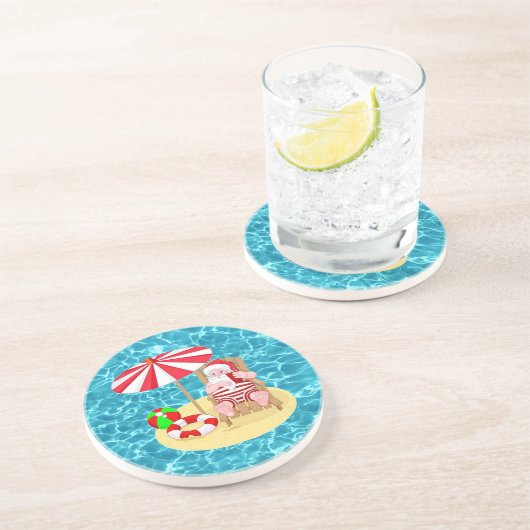 Weihnachtsstrandsklee Untersetzer (Seite)