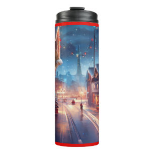 Weihnachtsstraße 1 thermosbecher