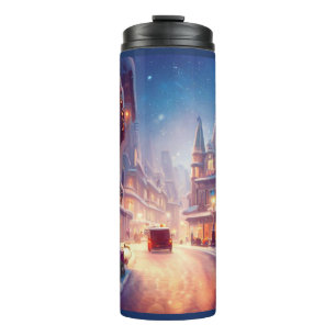 Weihnachtsstraße 4 thermosbecher
