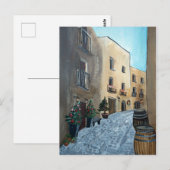 Weihnachtsstraße | Sizilien, Mittelalter Postkarte (Vorne/Hinten)