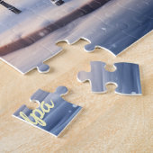 Weihnachtsstraße Snowman Trees Houses Holiday Art Puzzle (Seite)