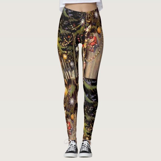 Weihnachtsstraßen-Leggings Leggings (Vorderseite)