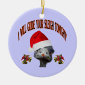 WeihnachtsStrauß Keramik Ornament (Vorne)