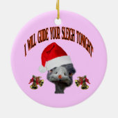 WeihnachtsStrauß Keramik Ornament (Hinten)