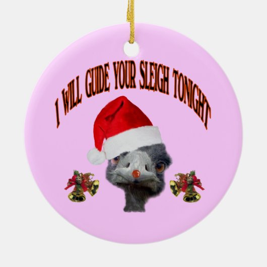 WeihnachtsStrauß Keramik Ornament (Hinten)