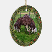 Weihnachtsstraußenfest Keramik Ornament (Rechts)