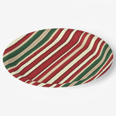 Weihnachtsstreifen-11-Papier-Teller Pappteller (Schrägansicht)