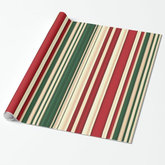 Weihnachtsstreifen-6-GIFT-WRAPPING-PAPIER Geschenkpapier (Ungerollt)