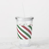 Weihnachtsstreifen Acryltrinkbecher (Links)