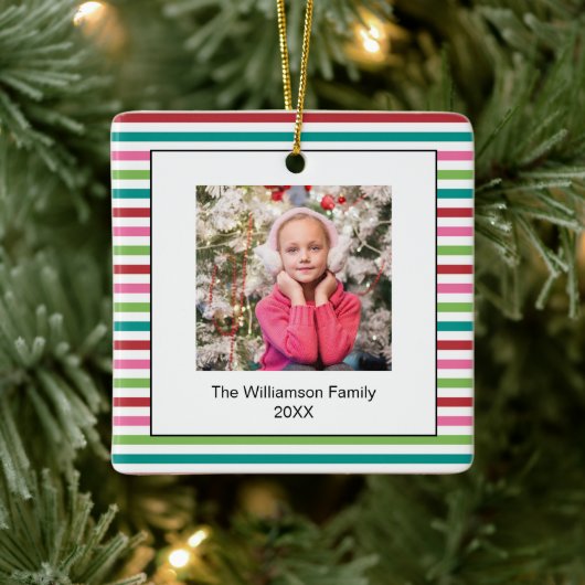 Weihnachtsstreifen am Hellen - Vorlage Keramikornament (Baum)