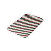 Weihnachtsstreifen Badematte (Schrägansicht)