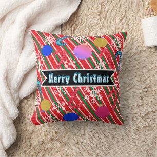Weihnachtsstreifen Candy Canes Ornamente  Kissen