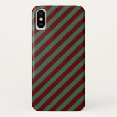 Weihnachtsstreifen Case-Mate iPhone Hülle (Rückseite)