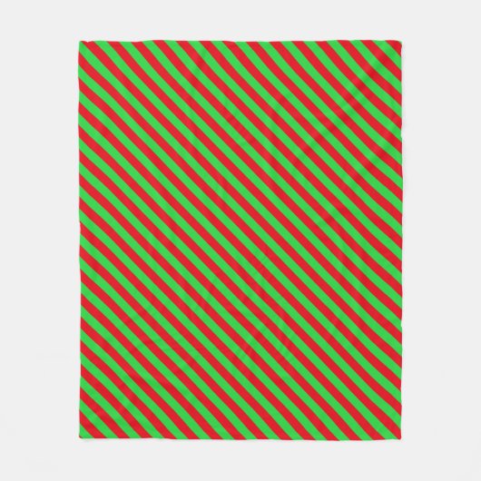 Weihnachtsstreifen diagonal fleecedecke (Vorderseite)