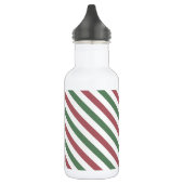 Weihnachtsstreifen Edelstahlflasche (Links)