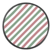 Weihnachtsstreifen Eishockey Puck (Vorderseite)