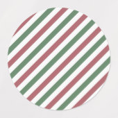 Weihnachtsstreifen Etiketten (Design 1)
