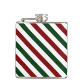 Weihnachtsstreifen Flachmann (Vorderseite)