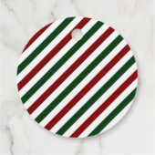 Weihnachtsstreifen Geschenkanhänger (Rückseite)