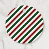Weihnachtsstreifen Geschenkanhänger (Vorderseite)