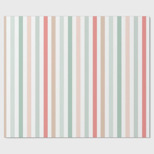 Weihnachtsstreifen Geschenkpapier (Flach)