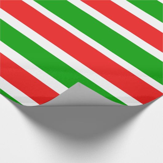 Weihnachtsstreifen Geschenkpapier (Ecke)