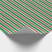 Weihnachtsstreifen Geschenkpapier (Ecke)