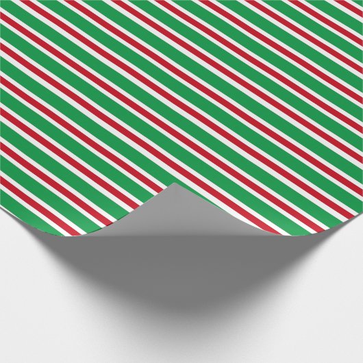 Weihnachtsstreifen Geschenkpapier (Ecke)