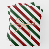 Weihnachtsstreifen Geschenkpapier Set (Beispiel)