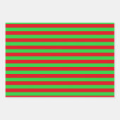 Weihnachtsstreifen Geschenkpapier Set (Vorderseite)