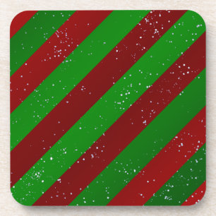 Weihnachtsstreifen Getränkeuntersetzer